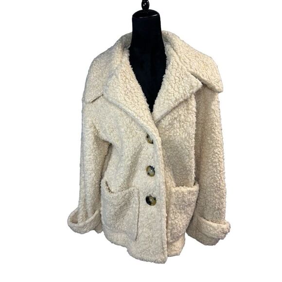 Free People So Soft Cozy Peacoat Ivory Medium - Picture 5 of 13